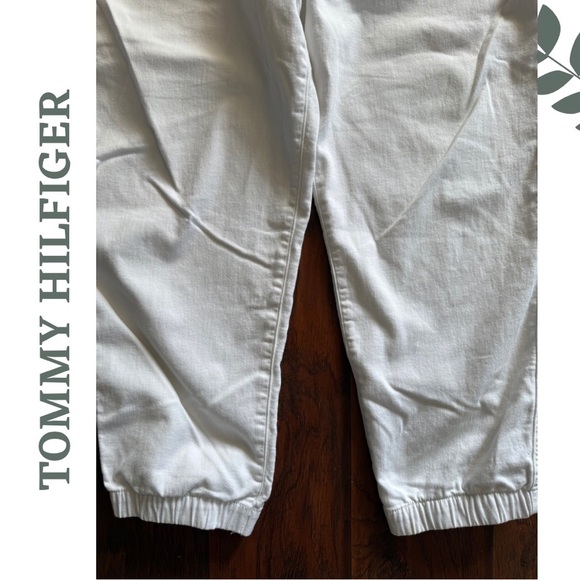 🛍️3/$40 TOMMY HILFIGER White Jogger-Style Pants – Elastic Drawstring Plus XXL - Picture 7 of 9